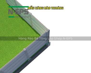 Mẫu Hàng Rào Bê Tông Lắp Ghép Kiểu Thoáng