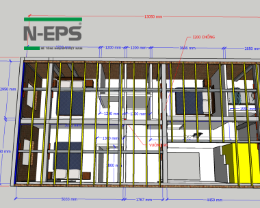 Bản vẽ 3D cải tạo khách sạn tại Ninh Thuận