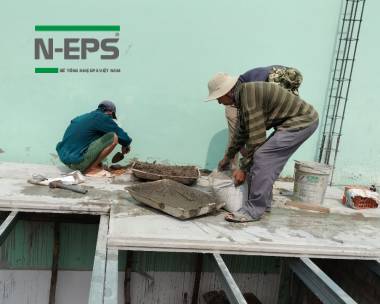 Thay thế sàn btct bằng sàn bê tông nhẹ N-EPS tại Ninh Thuận