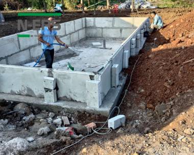 Hồ bơi xây bằng tấm bê tông nhẹ T10