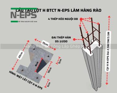 Bản Vẽ Thiết Kế Hàng Rào Bê Tông Lắp Ghép 