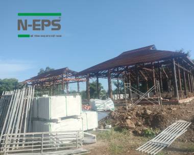 Nhà gỗ xây tường bê tông nhẹ N-EPS