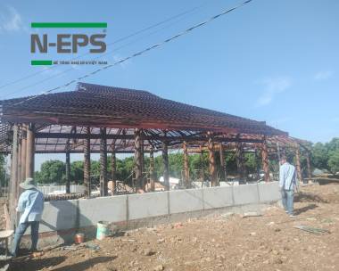 Nhà gỗ xây tường bê tông nhẹ N-EPS