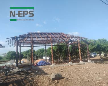 Nhà gỗ xây tường bê tông nhẹ N-EPS