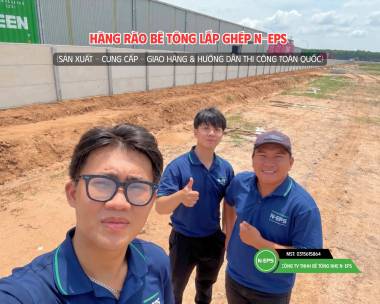 Hàng Rào Bê Tông Lắp Ghép Tại KCN Long Đức Gần 1km