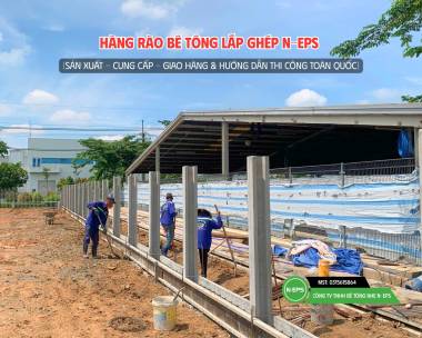 Hàng Rào Bê Tông Lắp Ghép Tại KCN Long Đức Gần 1km