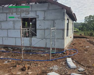 Nhà gỗ xây tường bê tông nhẹ N-EPS