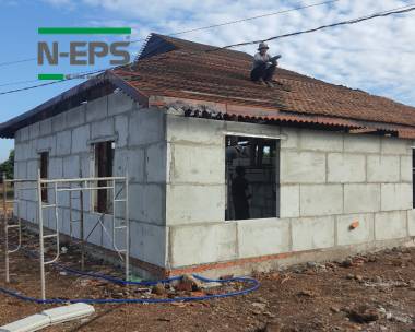 Nhà gỗ xây tường bê tông nhẹ N-EPS