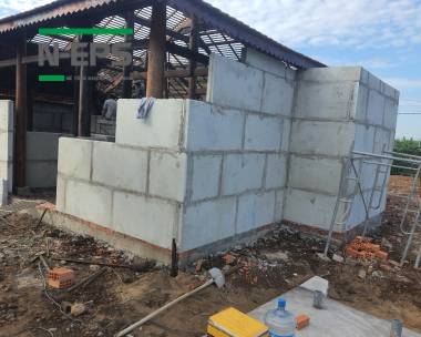 Nhà gỗ xây tường bê tông nhẹ N-EPS
