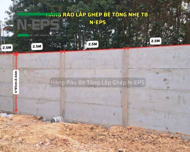 Tổng Hợp Mẫu Hàng Rào Bê Tông Nhẹ T8 N-EPS