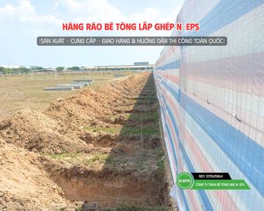 Hàng Rào Bê Tông Lắp Ghép Tại KCN Long Đức Gần 1km