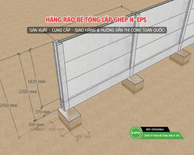 Công Trình Tại Hà Nam Sử Dụng Hàng Rào Bê Tông Nhẹ