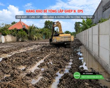Hàng Rào Bê Tông Nhẹ Cao 1.83M Tại Hậu Giang
