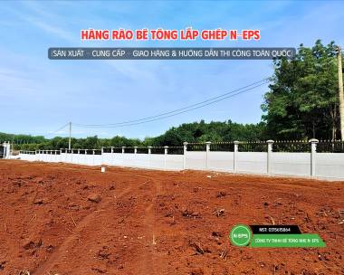 Mẫu Hàng Rào Bê Tông Lắp Ghép Kiểu Thoáng
