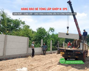 Hàng Rào Bê Tông Lắp Ghép Tại Bình Phước - Tường Cao 1.8m
