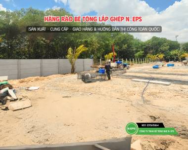 Hàng rào bê tông tại Bình Dương