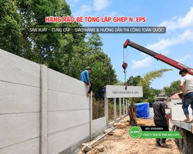 Hàng rào bê tông tại Bình Dương