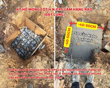 Hàng rào bê tông tại Bình Dương