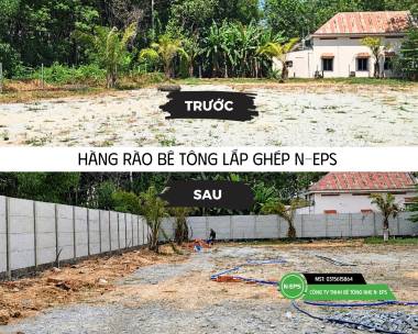 Hàng rào bê tông tại Bình Dương