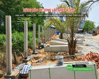 Hàng rào bê tông tại Bình Dương