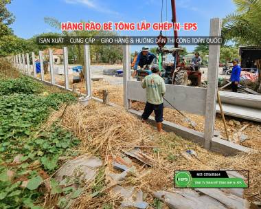 Hàng rào bê tông tại Bình Dương