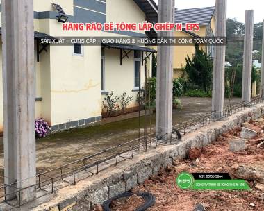Hàng Rào Bê Tông Lắp Ghép Tại Đà Lạt Cao 2.44m