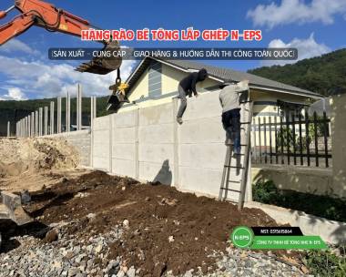 Hàng Rào Bê Tông Lắp Ghép Tại Đà Lạt Cao 2.44m