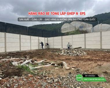 Hàng Rào Bê Tông Lắp Ghép Tại Đà Lạt Cao 2.44m