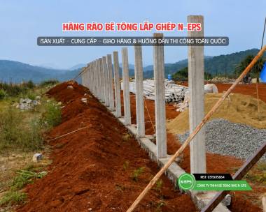 Hàng rào Bê tông lắp ghép tại Cầu Đất, Lâm Đồng