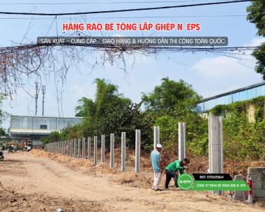 Hàng Rào Bê Tông Lắp Ghép Cao 2.44M Tại Củ Chi