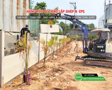 Hàng Rào Bê Tông Lắp Ghép Cao 2.44M Tại Củ Chi