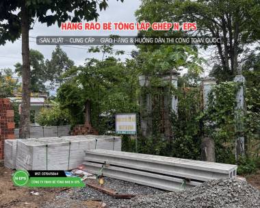 Hàng Rào Bê Tông Nhẹ Có Đà Kiềng Tại Vĩnh Long