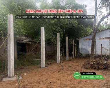 Hàng Rào Bê Tông Nhẹ Có Đà Kiềng Tại Vĩnh Long
