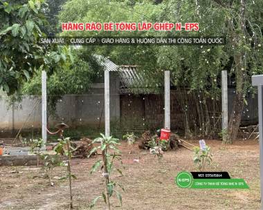 Hàng Rào Bê Tông Nhẹ Có Đà Kiềng Tại Vĩnh Long