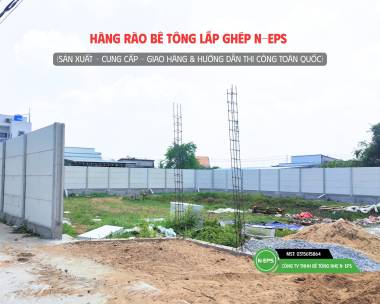 Hàng Rào Bê Tông Nhẹ Có Nâng Nền Tại Long An