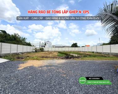 Hàng Rào Bê Tông Nhẹ Có Nâng Nền Tại Long An