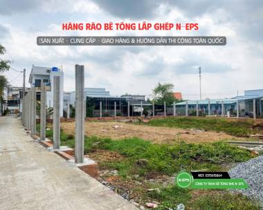 Hàng Rào Bê Tông Nhẹ Có Nâng Nền Tại Long An