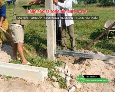 Hàng Rào Bê Tông Nhẹ Tại Củ Chi Cao 2.44M