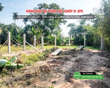 Hàng Rào Bê Tông Nhẹ Tại Củ Chi Cao 2.44M