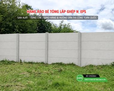 Hàng Rào Bê Tông Nhẹ Tại Củ Chi Cao 2.44M