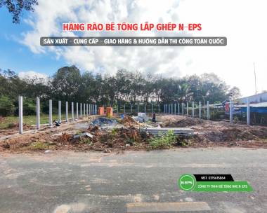 Công Trình Hàng Rào Bê Tông Nhẹ Sử Dụng Nâng Nền