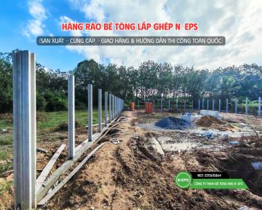 Công Trình Hàng Rào Bê Tông Nhẹ Sử Dụng Nâng Nền