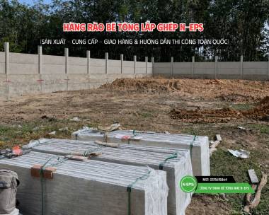 Công Trình Hàng Rào Bê Tông Nhẹ Sử Dụng Nâng Nền