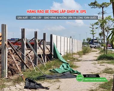 Hàng Rào Lắp Ghép Bê Tông Nhẹ Cao 2.44M Tại Hòa Bình