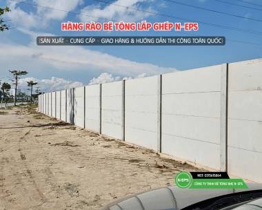 Hàng Rào Lắp Ghép Bê Tông Nhẹ Cao 2.44M Tại Hòa Bình