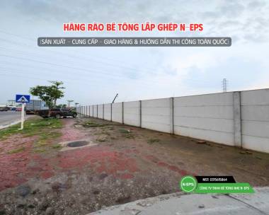 Hàng Rào Lắp Ghép Bê Tông Nhẹ Cao 2.44M Tại Hòa Bình