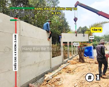 Tổng Hợp Mẫu Hàng Rào Bê Tông Nhẹ T8 N-EPS