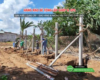 Tường Rào Bê Tông Nhẹ Tại Cần Thơ Cao 3M